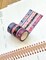 Periwinkle Pink Navy Coral Floral Modern Flowers Washi Tape Set February 2024 - W101